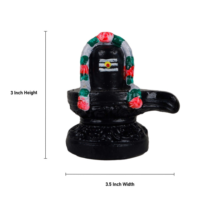 Lingam With Nandi Clay Golu Bommai Pair - 3 x 3.5 Inches | Giri Golu Doll/ Navaratri Golu Bomma/ Gombe