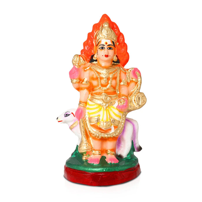 Bhairavar Clay Golu Bommai - 10 x 5 Inches | Giri Golu Doll/ Navaratri Golu Bomma/Gombe/Bommai