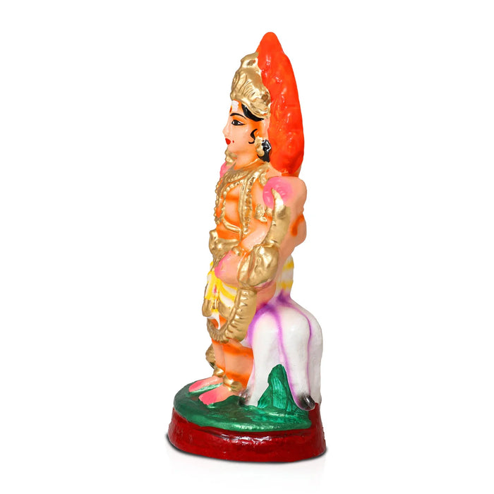 Bhairavar Clay Golu Bommai - 10 x 5 Inches | Giri Golu Doll/ Navaratri Golu Bomma/Gombe/Bommai