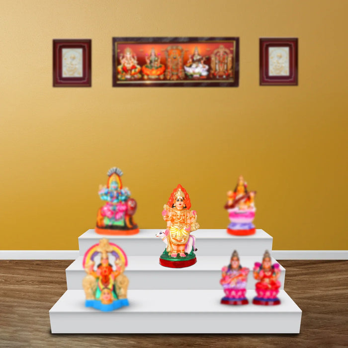 Bhairavar Clay Golu Bommai - 10 x 5 Inches | Giri Golu Doll/ Navaratri Golu Bomma/Gombe/Bommai