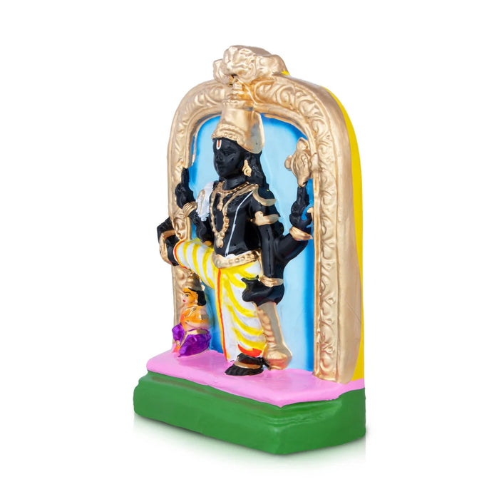 Ulagalantha Perumal Clay Golu Bommai - 10 x 7.5 Inches | Giri Golu Doll/ Navaratri Golu Bomma/Gombe/Bommai