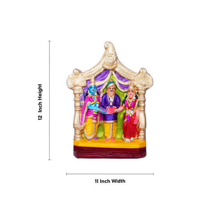 Srinivasa Kalyanam Clay Golu Bommai Set - 12 x 11 Inches | Giri Golu Doll/ Navaratri Golu Bomma/ Bommalu