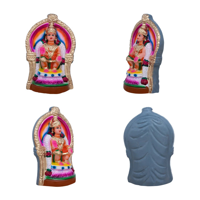 Ayyappan Clay Golu Bommai Set - 8 x 4.5 Inches | Giri Golu Doll/ Navaratri Golu Bomma/Gombe/Bommai