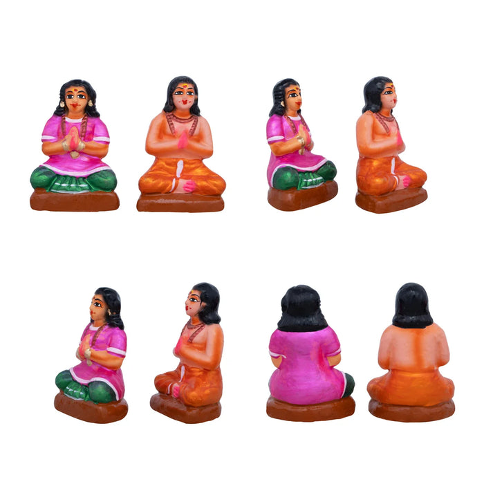 Ayyappan Clay Golu Bommai Set - 8 x 4.5 Inches | Giri Golu Doll/ Navaratri Golu Bomma/Gombe/Bommai