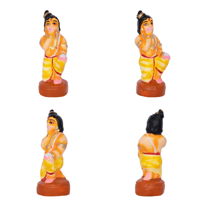 Krishna Leela Clay Golu Bommai Set - 7.5 x 5.5 Inches | 23 Pcs/ Giri Golu Doll/ Navaratri Kolu Bomma/ Gombe/ Bommalu