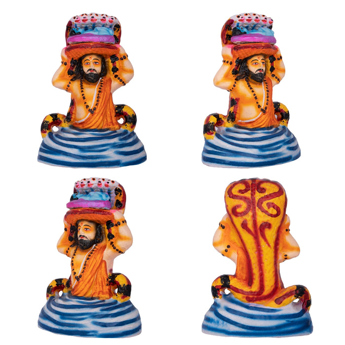 Krishna Leela Clay Golu Bommai Set - 7.5 x 5.5 Inches | 23 Pcs/ Giri Golu Doll/ Navaratri Kolu Bomma/ Gombe/ Bommalu