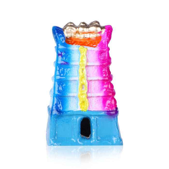 Gopuram Clay Golu Bommai - 4 x 2 Inches | Giri Golu Doll/ Navaratri Kolu Bommai/ Dasara Bommalu