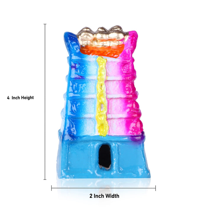 Gopuram Clay Golu Bommai - 4 x 2 Inches | Giri Golu Doll/ Navaratri Kolu Bommai/ Dasara Bommalu