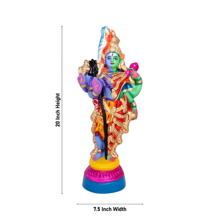 Ardhanareeshwarar Paper Mache Golu Bommai - 20 x 7.5 Inches | Giri Golu Doll/ Navaratri Golu Bommalu/ Dasara Doll