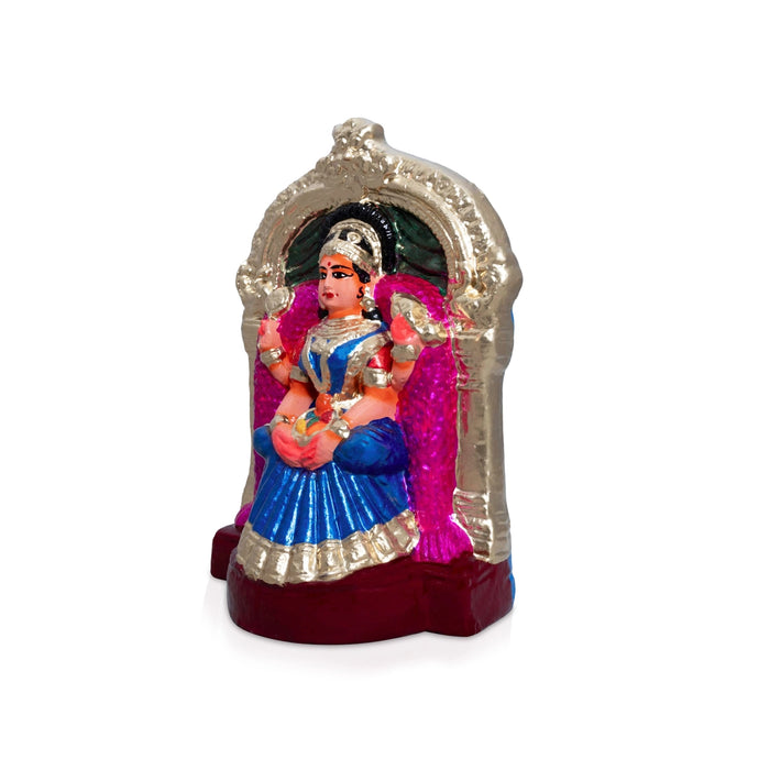 Varalakshmi Amman Clay Golu Bommai - 10 x 6 Inches | Giri Golu Doll/ Navaratri Golu Bomma/ Gombe