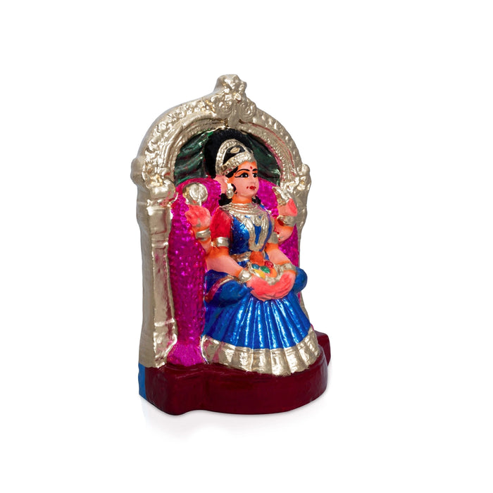 Varalakshmi Amman Clay Golu Bommai - 10 x 6 Inches | Giri Golu Doll/ Navaratri Golu Bomma/ Gombe