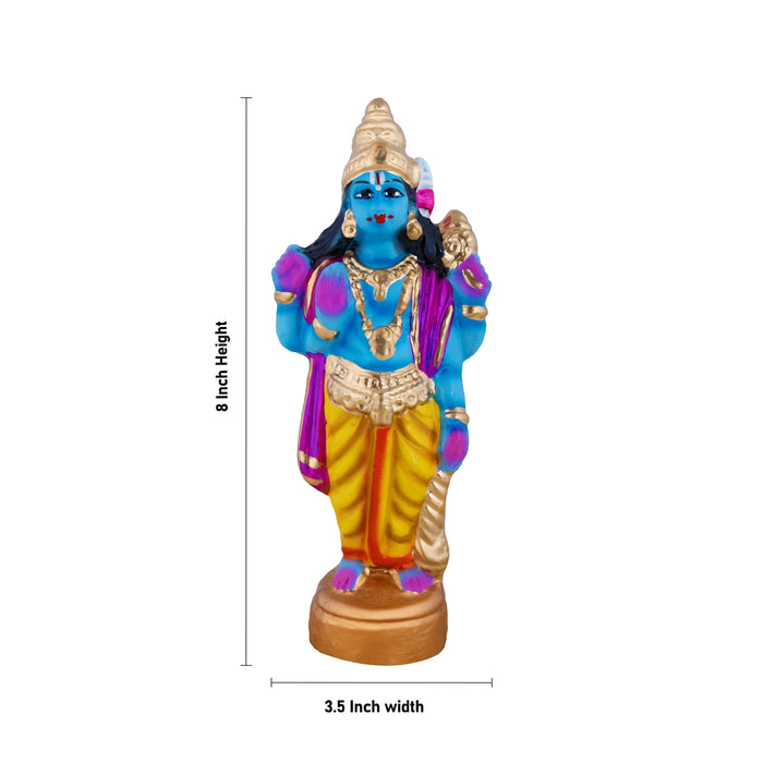 Gajendra Moksham Clay Golu Bommai - 8 x 3.5 Inches | Giri Golu Doll/ Navaratri Kolu Bomma/ Dasara Doll