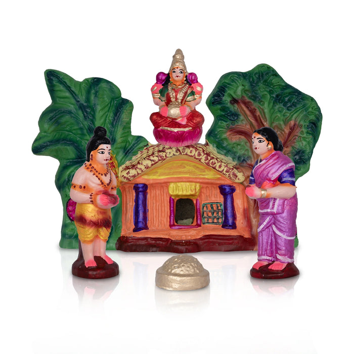 Kanagadhara Clay Golu Bommai Set - 8 x 10 Inches | Giri Golu Doll/ Navaratri Golu Bomma/ Gombe/ Bommai