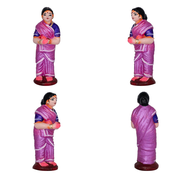 Kanagadhara Clay Golu Bommai Set - 8 x 10 Inches | Giri Golu Doll/ Navaratri Golu Bomma/ Gombe/ Bommai