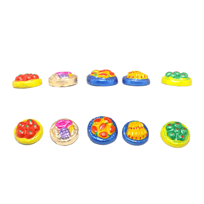 Engagement Clay Golu Bommai Set - 7.5 x 6 Inches | Giri Golu Doll/ Navaratri Golu Bomma/ Bommai/ Gombe