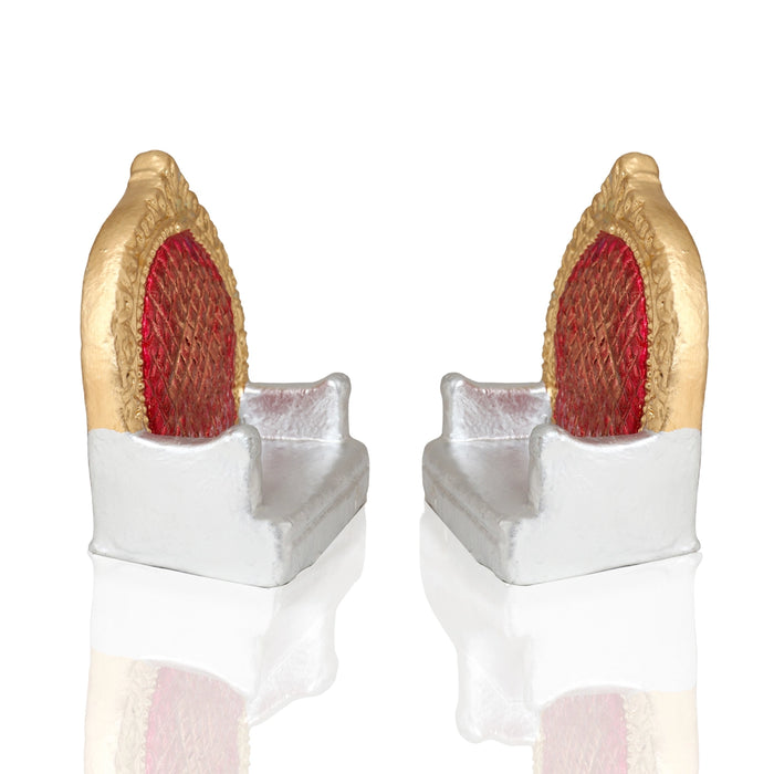 Engagement Clay Golu Bommai Set - 7.5 x 6 Inches | Giri Golu Doll/ Navaratri Golu Bomma/ Bommai/ Gombe