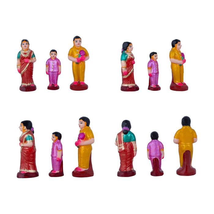 Birthday Clay Golu Bommai Set - 6 x 3 Inches | Giri Golu Doll/ Navaratri Golu Bomma/ Bommai/ Gombe