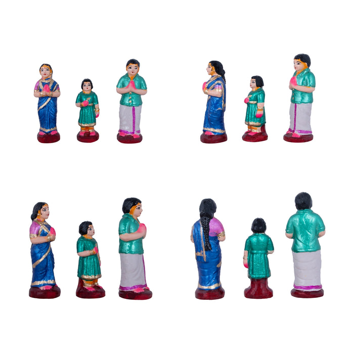 Birthday Clay Golu Bommai Set - 6 x 3 Inches | Giri Golu Doll/ Navaratri Golu Bomma/ Bommai/ Gombe