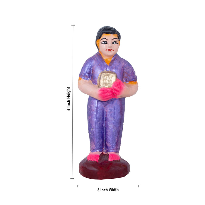 Birthday Clay Golu Bommai Set - 6 x 3 Inches | Giri Golu Doll/ Navaratri Golu Bomma/ Bommai/ Gombe