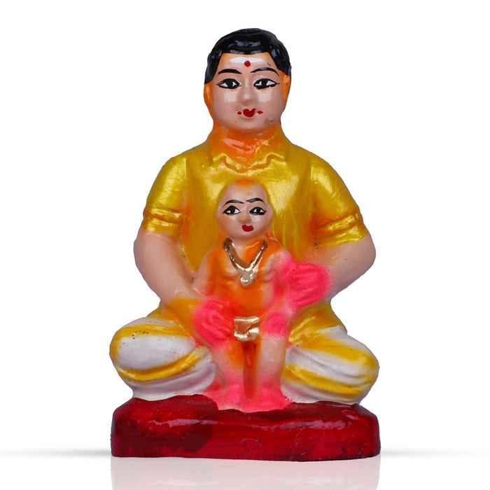 Kadhani Vizha Clay Golu Bommai Set - 6 x 2.5 Inches | Giri Golu Doll/ Navaratri Golu Bomma/Gombe/Bommai