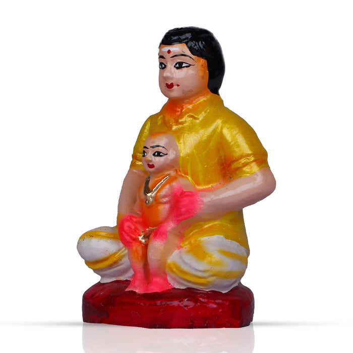 Kadhani Vizha Clay Golu Bommai Set - 6 x 2.5 Inches | Giri Golu Doll/ Navaratri Golu Bomma/Gombe/Bommai