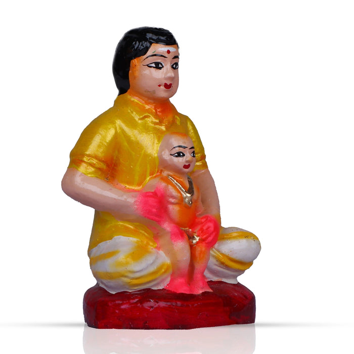 Kadhani Vizha Clay Golu Bommai Set - 6 x 2.5 Inches | Giri Golu Doll/ Navaratri Golu Bomma/Gombe/Bommai