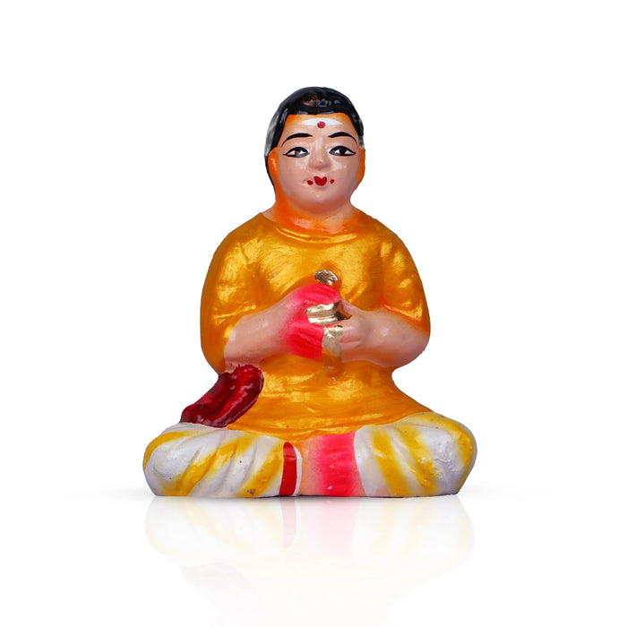 Kadhani Vizha Clay Golu Bommai Set - 6 x 2.5 Inches | Giri Golu Doll/ Navaratri Golu Bomma/Gombe/Bommai