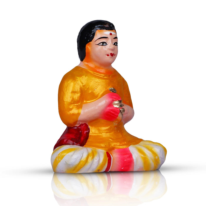 Kadhani Vizha Clay Golu Bommai Set - 6 x 2.5 Inches | Giri Golu Doll/ Navaratri Golu Bomma/Gombe/Bommai