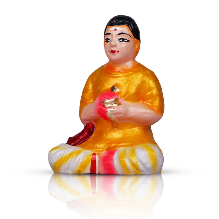 Kadhani Vizha Clay Golu Bommai Set - 6 x 2.5 Inches | Giri Golu Doll/ Navaratri Golu Bomma/Gombe/Bommai