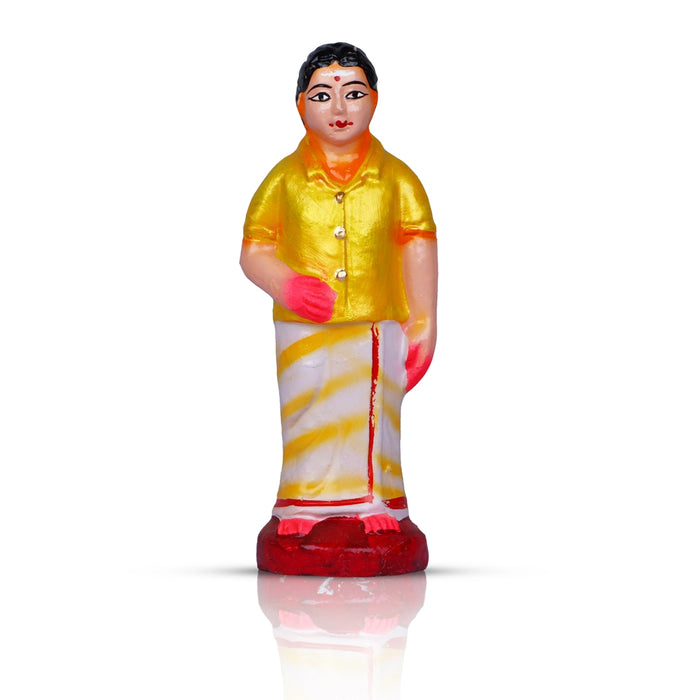 Kadhani Vizha Clay Golu Bommai Set - 6 x 2.5 Inches | Giri Golu Doll/ Navaratri Golu Bomma/Gombe/Bommai