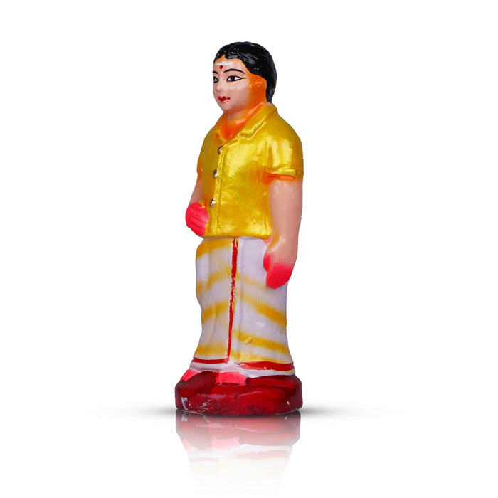 Kadhani Vizha Clay Golu Bommai Set - 6 x 2.5 Inches | Giri Golu Doll/ Navaratri Golu Bomma/Gombe/Bommai