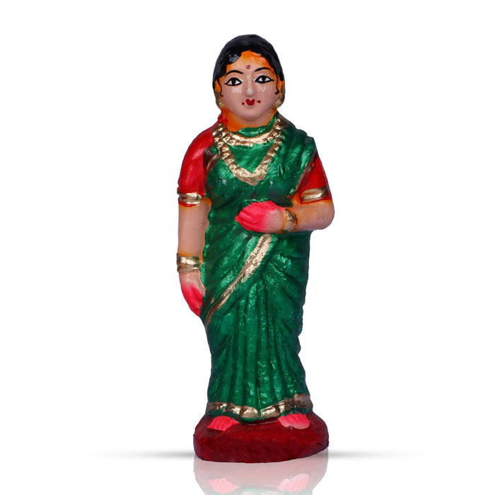 Kadhani Vizha Clay Golu Bommai Set - 6 x 2.5 Inches | Giri Golu Doll/ Navaratri Golu Bomma/Gombe/Bommai