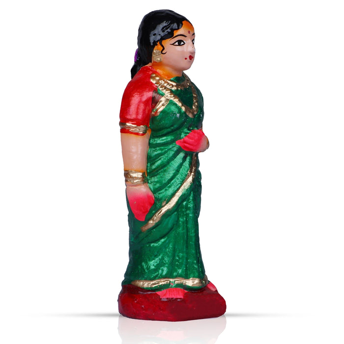 Kadhani Vizha Clay Golu Bommai Set - 6 x 2.5 Inches | Giri Golu Doll/ Navaratri Golu Bomma/Gombe/Bommai