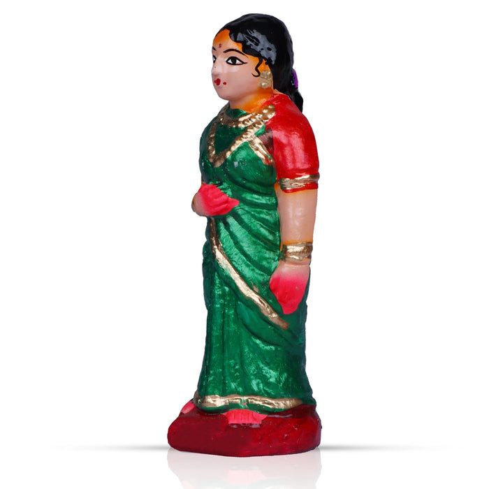 Kadhani Vizha Clay Golu Bommai Set - 6 x 2.5 Inches | Giri Golu Doll/ Navaratri Golu Bomma/Gombe/Bommai