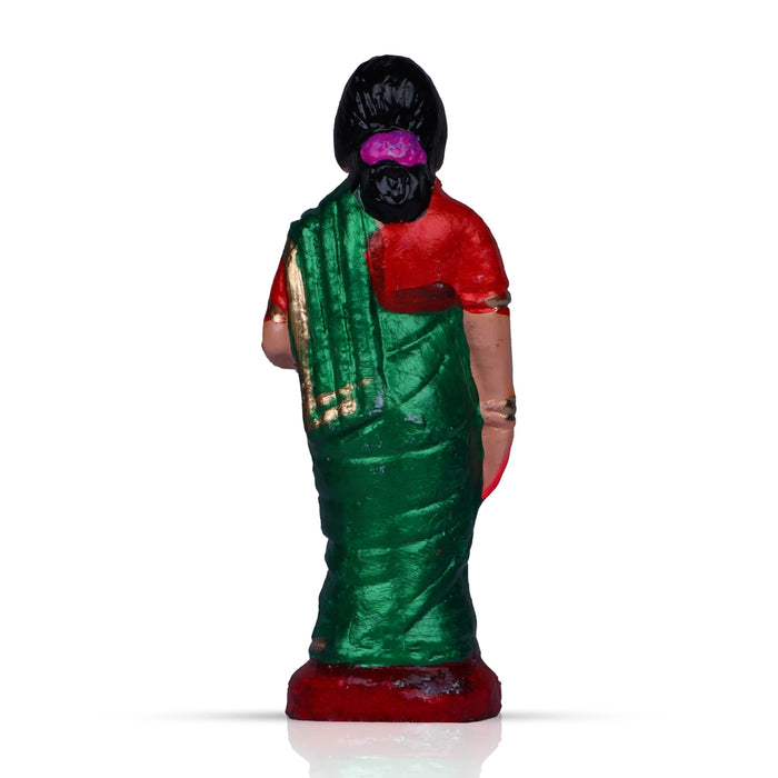 Kadhani Vizha Clay Golu Bommai Set - 6 x 2.5 Inches | Giri Golu Doll/ Navaratri Golu Bomma/Gombe/Bommai