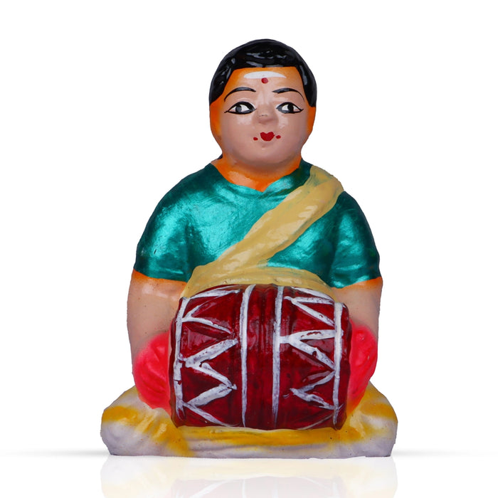 Kadhani Vizha Clay Golu Bommai Set - 6 x 2.5 Inches | Giri Golu Doll/ Navaratri Golu Bomma/Gombe/Bommai