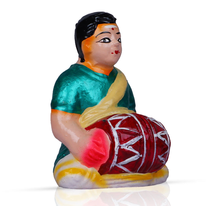 Kadhani Vizha Clay Golu Bommai Set - 6 x 2.5 Inches | Giri Golu Doll/ Navaratri Golu Bomma/Gombe/Bommai