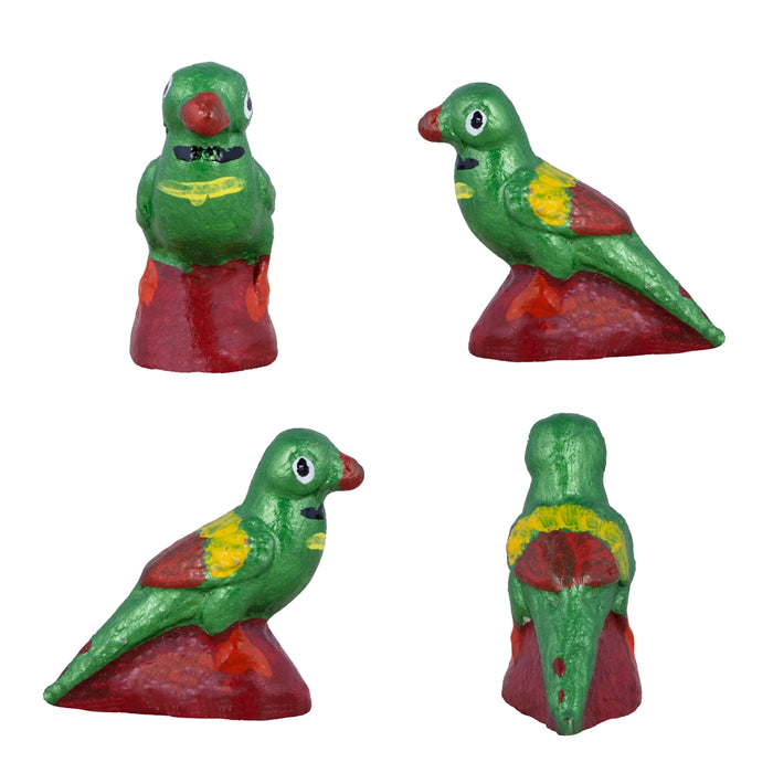 Kili Josiyam Clay Golu Bommai Set - 6 x 3 Inches | 7 Pcs/ Giri Golu Doll/ Navaratri Golu Bomma/ Gombe