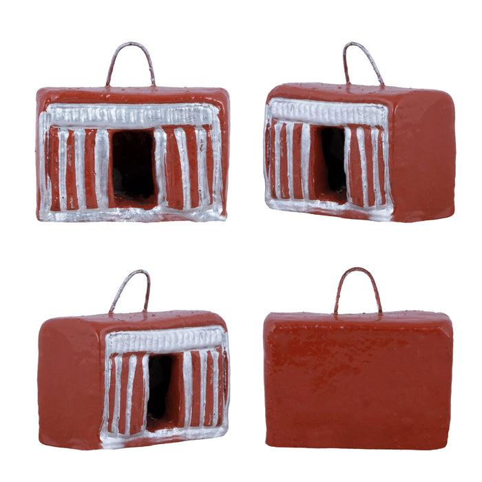 Kili Josiyam Clay Golu Bommai Set - 6 x 3 Inches | 7 Pcs/ Giri Golu Doll/ Navaratri Golu Bomma/ Gombe