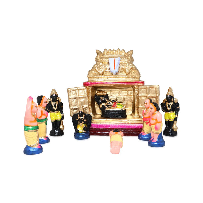 Sorga Vasal Clay Golu Bommai Set - 11 x 9.5 Inches | Giri Golu Doll/ Navaratri Golu Bomma/Gombe/Bommai
