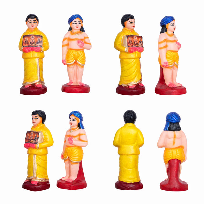 Veedu Grahapravesam Clay Golu Bommai Set - 9 x 8 Inches | Giri Golu Doll/ Navaratri Golu Bomma/Gombe/Bommai