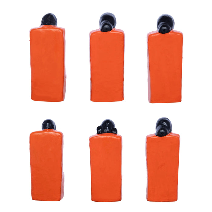 Sappadu Clay Golu Bommai Set - 5.5 x 2 Inches | Giri Golu Doll / Navaratri Kolu Bomma / Gombe / Bommalu