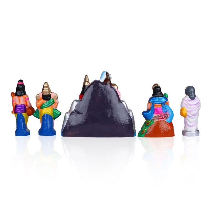 Mangani Thiruvilaiyadal Clay Golu Bommai Set - 8 x 9 Inches | Giri Golu Doll/ Navaratri Golu Bomma/Gombe