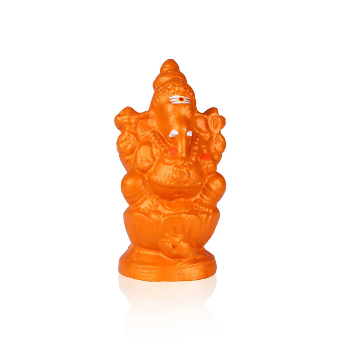 Ganapati Clay Golu Bommai - 6 x 3 Inches | Giri Golu Doll/ Navaratri Golu Bomma/Gombe/Bommai