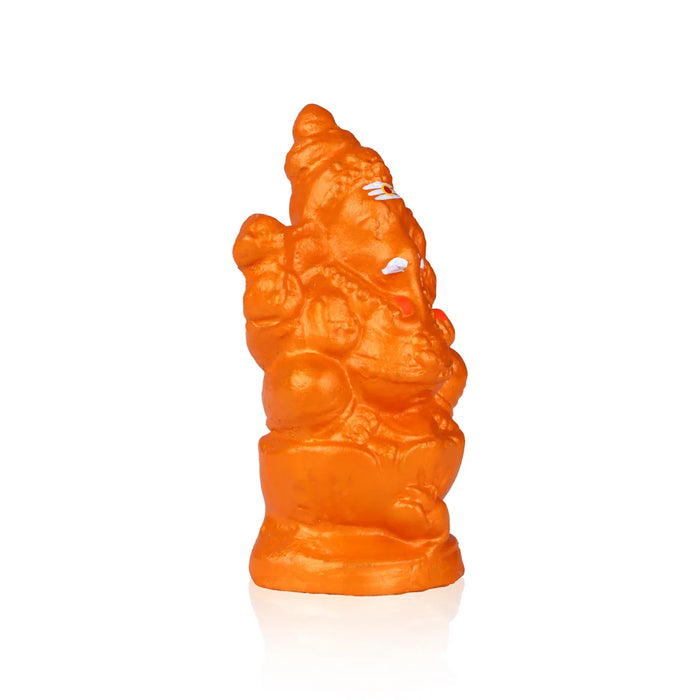 Ganapati Clay Golu Bommai - 6 x 3 Inches | Giri Golu Doll/ Navaratri Golu Bomma/Gombe/Bommai