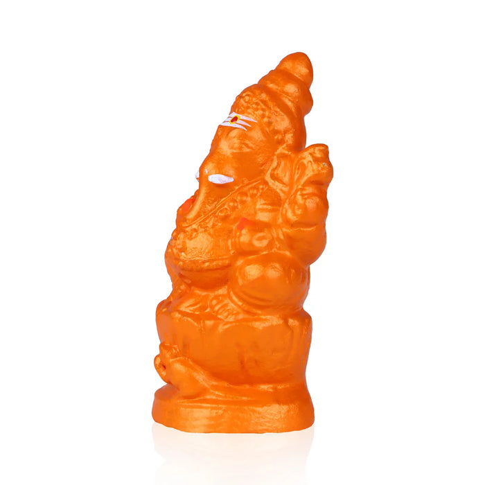 Ganapati Clay Golu Bommai - 6 x 3 Inches | Giri Golu Doll/ Navaratri Golu Bomma/Gombe/Bommai