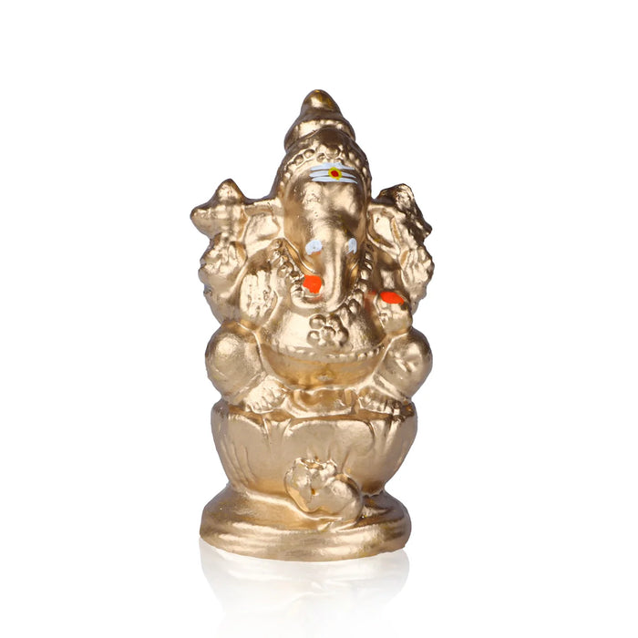 Ganapati Clay Golu Bommai - 6 x 3 Inches | Giri Golu Doll/ Navaratri Golu Bomma/Gombe/Bommai