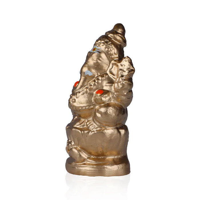 Ganapati Clay Golu Bommai - 6 x 3 Inches | Giri Golu Doll/ Navaratri Golu Bomma/Gombe/Bommai