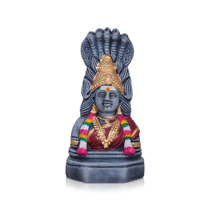 Half Karumariamman Statue Clay Golu Bommai - 9 X 4.75 Inches | Giri Golu Doll/ Navaratri Gombe/ Navratri Decor