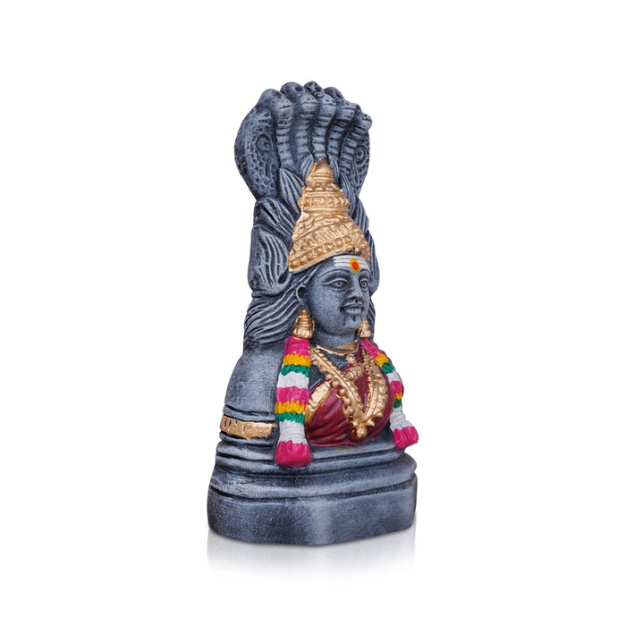Half Karumariamman Statue Clay Golu Bommai - 9 X 4.75 Inches | Giri Golu Doll/ Navaratri Gombe/ Navratri Decor